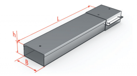 Короб кабельный СП 400х200 1 мм длина секции 3 м